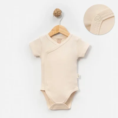Unisex Kruvaze Kısa Kol Body