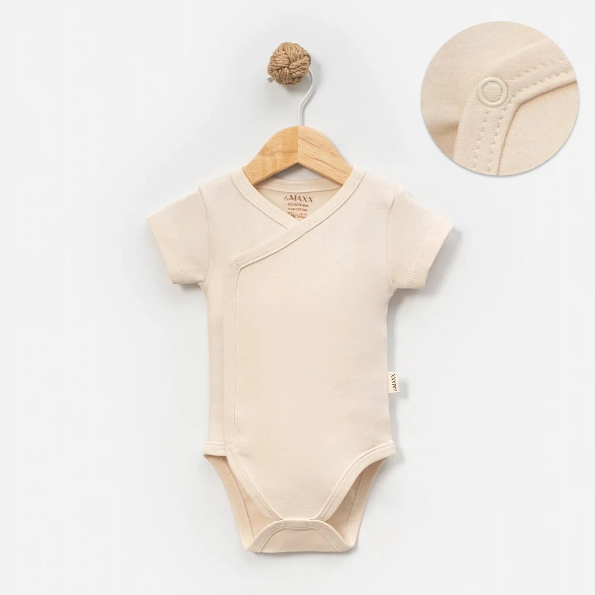 Unisex Kruvaze Kısa Kol Body