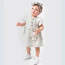 Kız Bebek Leopar Bandanalı Elbise